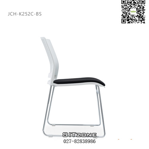 武汉培训椅JCH-K252C-BS白色侧视图